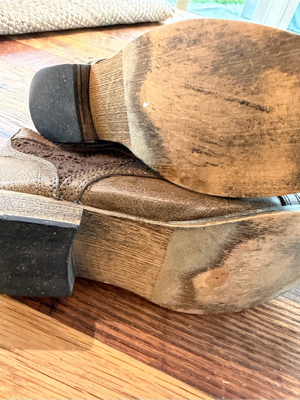Wanted Distressed Brown Lace-Up Ankle Boots - Picture 6 of 6